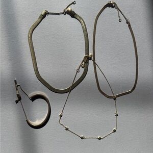 Madewell gold necklace jewelry bundle